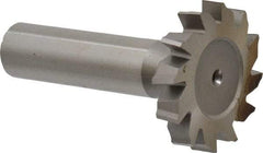 Made in USA - 1-1/4" Diam x 7/32" Face Width, High Speed Steel, 12 Teeth, Shank Connection Woodruff Keyseat Cutter - Uncoated, 2-7/32" OAL x 1/2" Shank, Staggered Teeth, ANSI 710, Old Standard 20 - Apex Tool & Supply