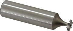 Made in USA - 5/16" Diam x 1/16" Face Width, High Speed Steel, 6 Teeth, Shank Connection Woodruff Keyseat Cutter - Uncoated, 2-1/16" OAL x 1/2" Shank, Staggered Teeth, ANSI 202-1/2, Old Standard 206 - Apex Tool & Supply