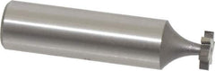 Made in USA - 3/8" Diam x 3/32" Face Width, High Speed Steel, 6 Teeth, Shank Connection Woodruff Keyseat Cutter - Uncoated, 2-3/32" OAL x 1/2" Shank, Staggered Teeth, ANSI 303, Old Standard 212 - Apex Tool & Supply
