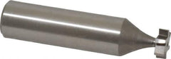 Made in USA - 3/8" Diam x 1/8" Face Width, High Speed Steel, 6 Teeth, Shank Connection Woodruff Keyseat Cutter - Uncoated, 2-1/8" OAL x 1/2" Shank, Staggered Teeth, ANSI 403, Old Standard 213 - Apex Tool & Supply
