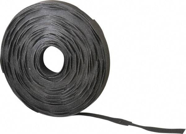 VELCRO Brand - 112 Piece 3/4" Wide x 8" Piece Length, Self Fastening Tie/Strap Hook & Loop Strap - Perforated/Pieces Roll, Black, Printable Surface - Apex Tool & Supply