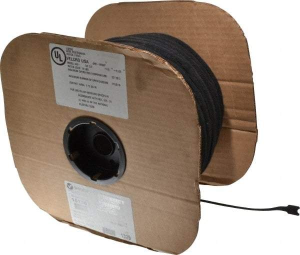 VELCRO Brand - 1329 Piece 1/2" Wide x 8-1/8" Piece Length, Self Fastening Tie/Strap Hook & Loop Strap - Perforated/Pieces Roll, Black - Apex Tool & Supply