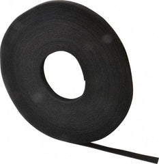 VELCRO Brand - 1/2" Wide x 25 Yd Long Self Fastening Tie/Strap Hook & Loop Roll - Continuous Roll, Black - Apex Tool & Supply