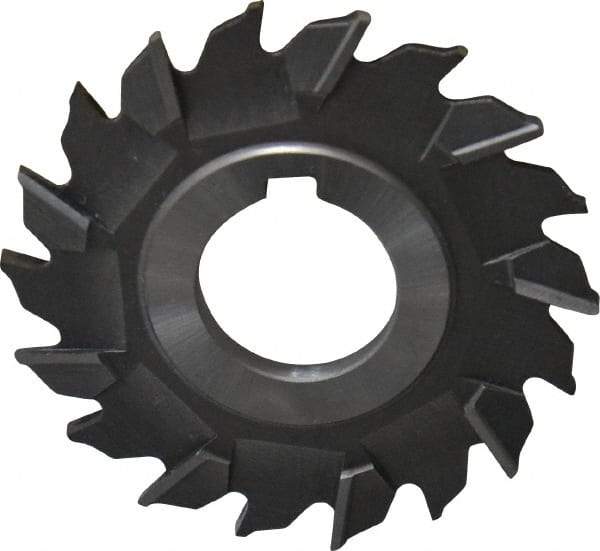 Made in USA - 3" Diam x 3/16" Width of Cut, 18 Teeth, Cobalt Side Milling Cutter - Staggered Teeth, Uncoated - Apex Tool & Supply