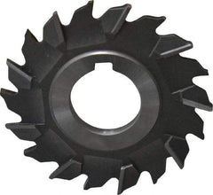 Made in USA - 3" Diam x 3/16" Width of Cut, 18 Teeth, Cobalt Side Milling Cutter - Staggered Teeth, Uncoated - Apex Tool & Supply