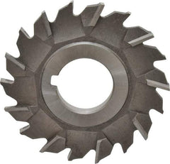 Made in USA - 3" Diam x 1/4" Width of Cut, 18 Teeth, Cobalt Side Milling Cutter - Staggered Teeth, Uncoated - Apex Tool & Supply
