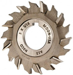 Made in USA - 3" Diam x 5/16" Width of Cut, 18 Teeth, Cobalt Side Milling Cutter - Staggered Teeth, Uncoated - Apex Tool & Supply