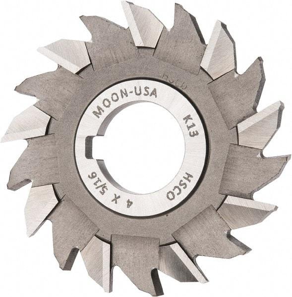 Made in USA - 4" Diam x 5/16" Width of Cut, 18 Teeth, Cobalt Side Milling Cutter - Staggered Teeth, Uncoated - Apex Tool & Supply