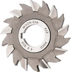 Made in USA - 4" Diam x 5/16" Width of Cut, 18 Teeth, Cobalt Side Milling Cutter - Staggered Teeth, Uncoated - Apex Tool & Supply