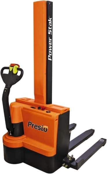 Presto Lifts - 2,200 Lb Capacity, 62" Lift Height, Battery Operated Power Stocker Lift - Apex Tool & Supply