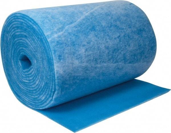Made in USA - 90' Long x 48" Wide x 1" Thick Polyester Media Air Filter Media Roll - MERV 7, 86% Arrestance Efficiency, 500 FPM Max Air Flow, 0.14" wpg Init Resist, 1" wpg Final Resist, Use with Any Unit - Apex Tool & Supply