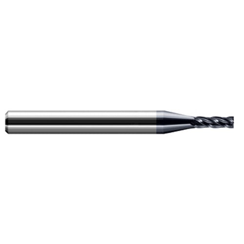 Miniature End Mills - Stub & Standard - 0.0850″ Cutter Diameter × 0.1270″ Length of Cut Carbide Square End Mill, 4 Flutes, AlTiN Coated - Exact Industrial Supply