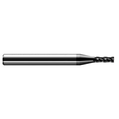 Miniature End Mills - Stub & Standard - 0.0310″ (1/32″) Cutter Diameter × 0.0460″ Length of Cut Carbide Square End Mill, 4 Flutes, Amorphous Diamond Coated - Exact Industrial Supply