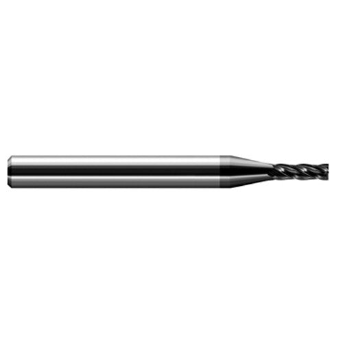 Miniature End Mills - Stub & Standard - 0.0100″ Cutter Diameter × 0.0300″ Length of Cut Carbide Square End Mill, 4 Flutes, Amorphous Diamond Coated - Exact Industrial Supply
