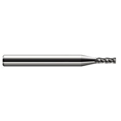 Miniature End Mills - Stub & Standard - 0.1150″ Cutter Diameter × 0.3450″ Length of Cut Carbide Square End Mill, 4 Flutes - Exact Industrial Supply