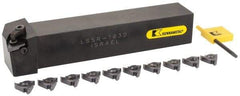 Kennametal - External Thread, Right Hand Cut, 1" Shank Width x 1" Shank Height Indexable Threading Toolholder - 6" OAL, LT 16ER Insert Compatibility, LSSR163D Toolholder, Series LT Threading - Apex Tool & Supply