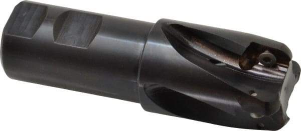 Kennametal - 1-1/2" Cut Diam, 0.64" Max Depth of Cut, 1-1/4" Shank Diam, 4.468" OAL, Indexable Square Shoulder End Mill - EC18.., EP18.. Inserts, Weldon Shank, 0° Lead Angle - Apex Tool & Supply
