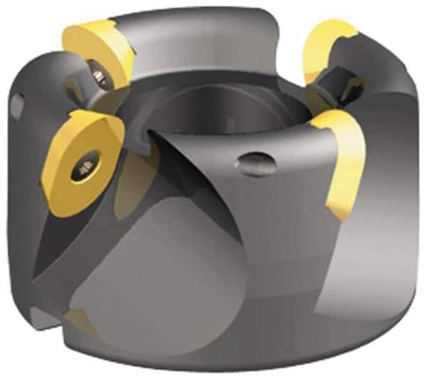 Kennametal - 3 Inserts, 1.392" Cut Diam, 3/4" Arbor Diam, 0.49" Max Depth of Cut, Indexable Square-Shoulder Face Mill - 0/90° Lead Angle, 1-3/4" High, LFEW 353... Insert Compatibility, Series RPF - Apex Tool & Supply