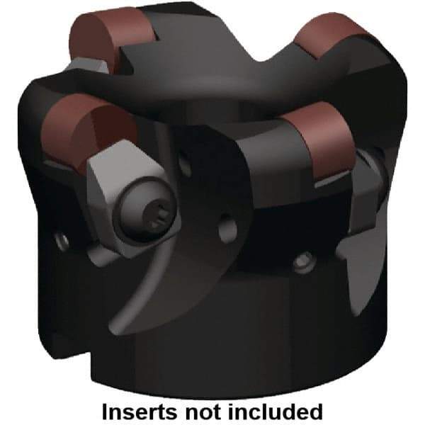 Kennametal - 125mm Cut Diam, 6mm Max Depth, 40mm Arbor Hole, 7 Inserts, RNGN 1207... Insert Style, Indexable Copy Face Mill - KSSR Cutter Style, 9,000 Max RPM, 63mm High, Series KSSR-RN - Apex Tool & Supply