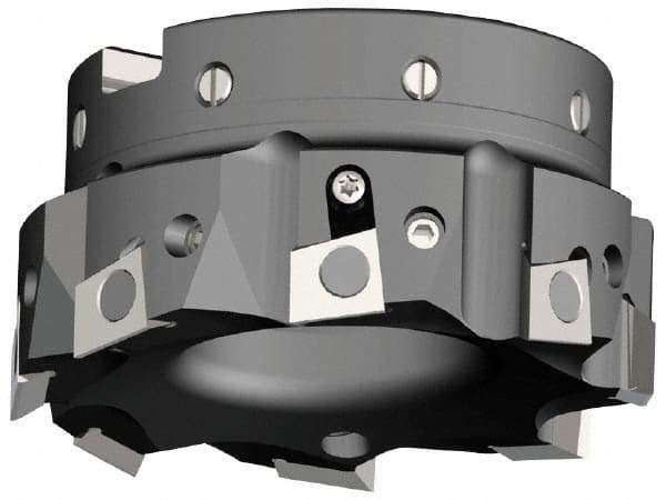 Kennametal - 2 Inserts, 1-1/2" Cut Diam, 1/2" Arbor Diam, 0.394" Max Depth of Cut, Indexable Square-Shoulder Face Mill - 0/90° Lead Angle, 1.57" High, BGHX 15L5... Insert Compatibility, Through Coolant, Series Fix-Perfect - Apex Tool & Supply