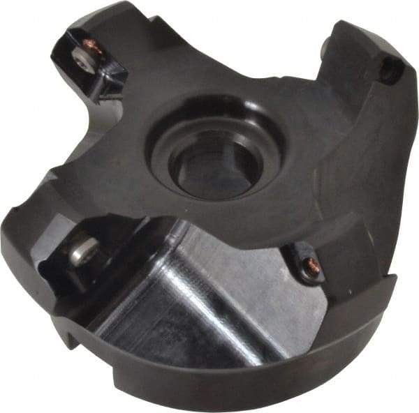 Kennametal - 62.99mm Cut Diam, 1" Arbor Hole, 6.6mm Max Depth of Cut, 45° Indexable Chamfer & Angle Face Mill - 4 Inserts, SEKT 1404... Insert, Right Hand Cut, 4 Flutes, Series KSSM - Apex Tool & Supply