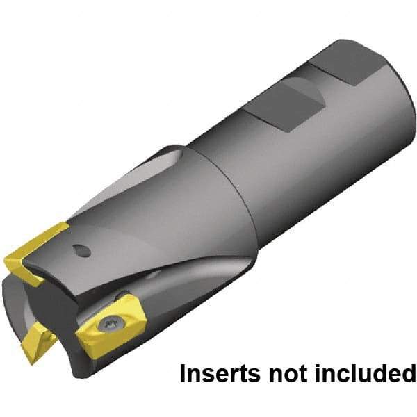 Kennametal - 1-1/2" Cut Diam, 1-1/4" Shank Diam, 4.53" OAL, Indexable Square Shoulder End Mill - Weldon Shank, 0° Lead Angle - Apex Tool & Supply