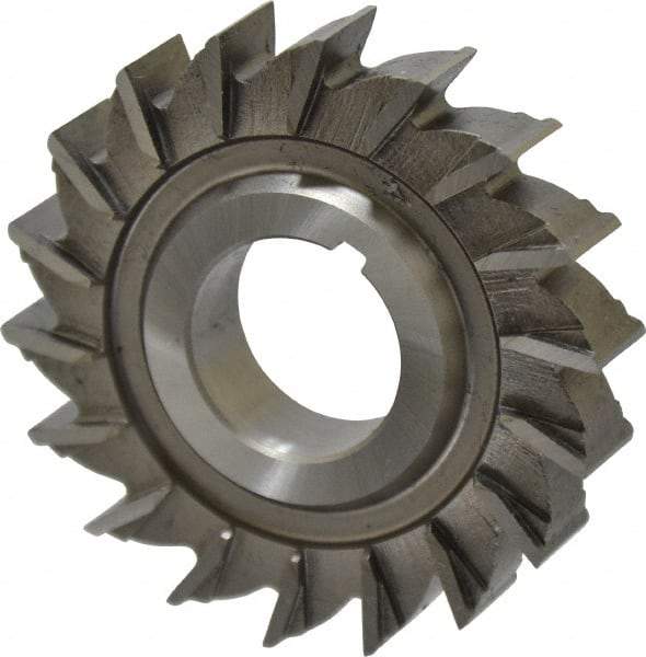 Made in USA - 2-1/2" Diam x 1/2" Width of Cut, 18 Teeth, High Speed Steel Side Milling Cutter - Straight Teeth, Uncoated - Apex Tool & Supply