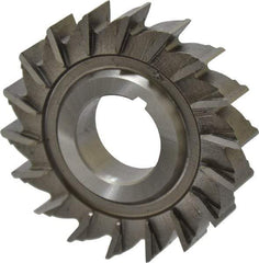 Made in USA - 2-1/2" Diam x 1/2" Width of Cut, 18 Teeth, High Speed Steel Side Milling Cutter - Straight Teeth, Uncoated - Apex Tool & Supply