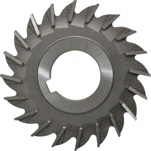 Made in USA - 3" Diam x 1/4" Width of Cut, 20 Teeth, High Speed Steel Side Milling Cutter - Straight Teeth, Uncoated - Apex Tool & Supply