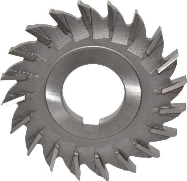 Made in USA - 3" Diam x 9/32" Width of Cut, 20 Teeth, High Speed Steel Side Milling Cutter - Straight Teeth, Uncoated - Apex Tool & Supply