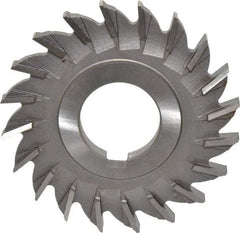 Made in USA - 3" Diam x 9/32" Width of Cut, 20 Teeth, High Speed Steel Side Milling Cutter - Straight Teeth, Uncoated - Apex Tool & Supply