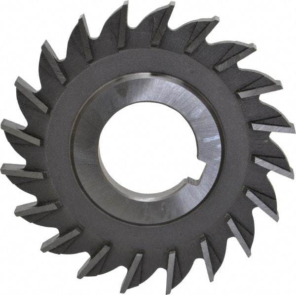 Made in USA - 3" Diam x 5/16" Width of Cut, 20 Teeth, High Speed Steel Side Milling Cutter - Straight Teeth, Uncoated - Apex Tool & Supply