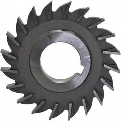Made in USA - 3" Diam x 5/16" Width of Cut, 20 Teeth, High Speed Steel Side Milling Cutter - Straight Teeth, Uncoated - Apex Tool & Supply
