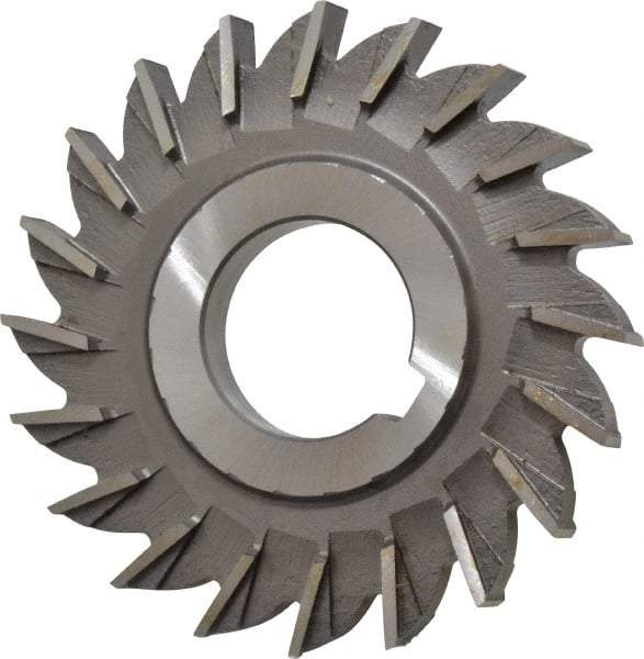 Made in USA - 3" Diam x 11/32" Width of Cut, 20 Teeth, High Speed Steel Side Milling Cutter - Straight Teeth, Uncoated - Apex Tool & Supply