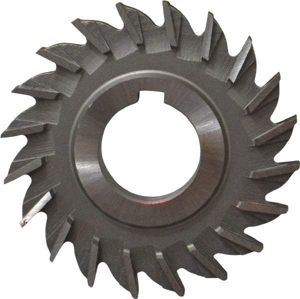 Made in USA - 3" Diam x 3/8" Width of Cut, 20 Teeth, High Speed Steel Side Milling Cutter - Straight Teeth, Uncoated - Apex Tool & Supply