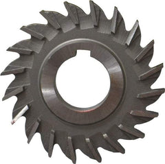 Made in USA - 3" Diam x 3/8" Width of Cut, 20 Teeth, High Speed Steel Side Milling Cutter - Straight Teeth, Uncoated - Apex Tool & Supply