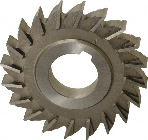 Made in USA - 3" Diam x 7/16" Width of Cut, 20 Teeth, High Speed Steel Side Milling Cutter - Straight Teeth, Uncoated - Apex Tool & Supply