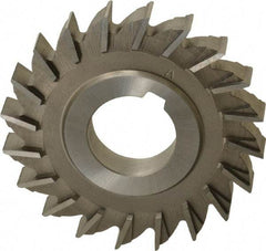 Made in USA - 3" Diam x 7/16" Width of Cut, 20 Teeth, High Speed Steel Side Milling Cutter - Straight Teeth, Uncoated - Apex Tool & Supply