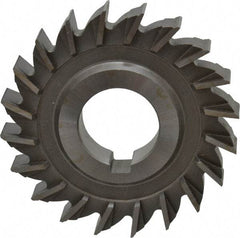 Made in USA - 3" Diam x 1/2" Width of Cut, 20 Teeth, High Speed Steel Side Milling Cutter - Straight Teeth, Uncoated - Apex Tool & Supply