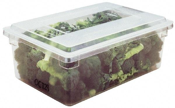 Rubbermaid - Rectangular, Clear Polycarbonate Food Tote Box - 12" High x 18" Wide x 26" Long - Apex Tool & Supply