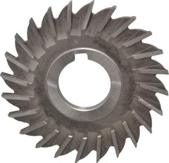Made in USA - 4" Diam x 1/4" Width of Cut, 24 Teeth, High Speed Steel Side Milling Cutter - Straight Teeth, Uncoated - Apex Tool & Supply