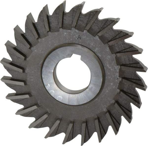 Made in USA - 4" Diam x 5/16" Width of Cut, 24 Teeth, High Speed Steel Side Milling Cutter - Straight Teeth, Uncoated - Apex Tool & Supply