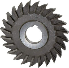 Made in USA - 4" Diam x 5/16" Width of Cut, 24 Teeth, High Speed Steel Side Milling Cutter - Straight Teeth, Uncoated - Apex Tool & Supply