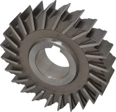 Made in USA - 4" Diam x 7/8" Width of Cut, 24 Teeth, High Speed Steel Side Milling Cutter - Straight Teeth, Uncoated - Apex Tool & Supply