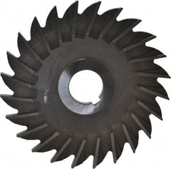 Made in USA - 5" Diam x 1/4" Width of Cut, 24 Teeth, High Speed Steel Side Milling Cutter - Straight Teeth, Uncoated - Apex Tool & Supply