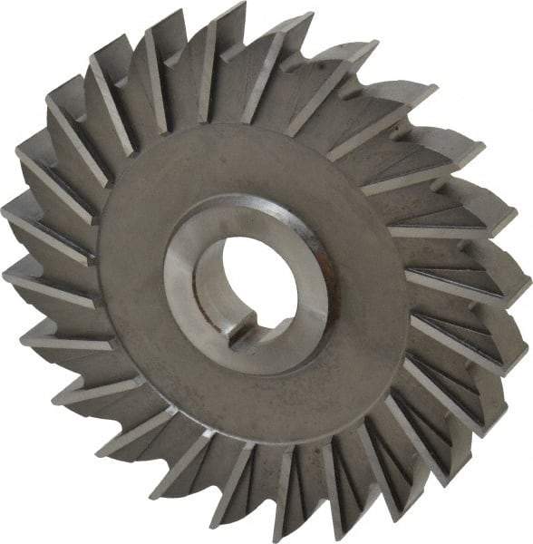Made in USA - 5" Diam x 5/8" Width of Cut, 24 Teeth, High Speed Steel Side Milling Cutter - Straight Teeth, Uncoated - Apex Tool & Supply