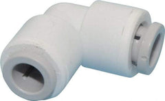 Parker - 3/8" Outside Diam, Polypropylene Push-to-Connect Tube Union Elbow - 150 Max psi, Tan - Apex Tool & Supply
