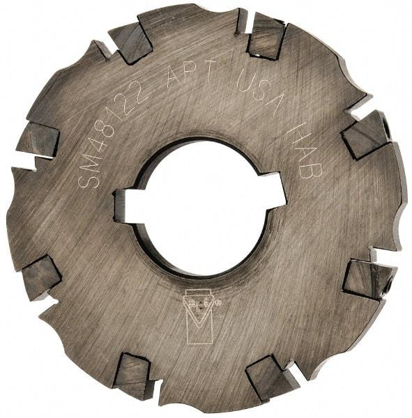 APT - Arbor Hole Connection, 3/8" Cutting Width, 1-1/16" Depth of Cut, 4" Cutter Diam, 1-1/4" Hole Diam, 8 Tooth Indexable Slotting Cutter - SM48 Toolholder, CTA 2 Insert, Neutral Cutting Direction - Apex Tool & Supply