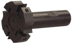 APT - Shank Connection, 3/8" Cutting Width, 7/16" Depth of Cut, 2" Cutter Diam, 4 Tooth Indexable Slotting Cutter - 1" Shank Diam, SM24 Toolholder, CTA 2 Insert, Right Hand Cutting Direction - Apex Tool & Supply