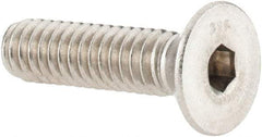 Value Collection - 1/4-20 UNC Hex Socket Drive, 82° Flat Screw - Grade 316 Stainless Steel, 1" OAL - Apex Tool & Supply